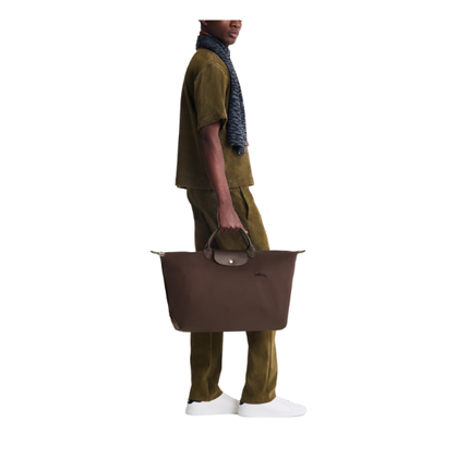 Longchamp Women's Le Pliage Green L Travel Bag Mocha