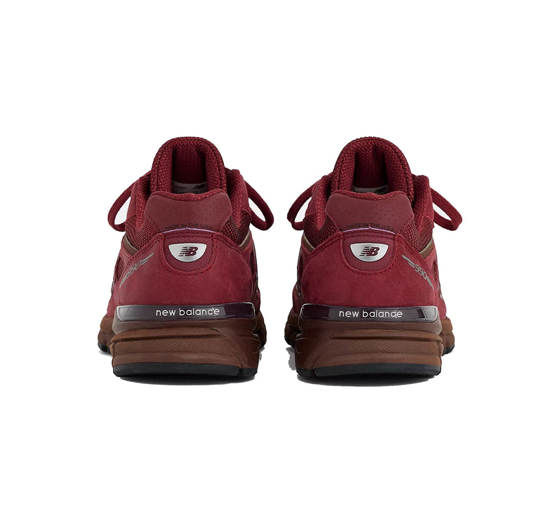 New Balance Made in USA 990v4 Monarch Burgundy with Pumpernickel and Black U990BR4