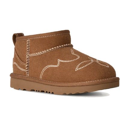 UGG Big Kids' Classic Ultra Mini Western Chestnut