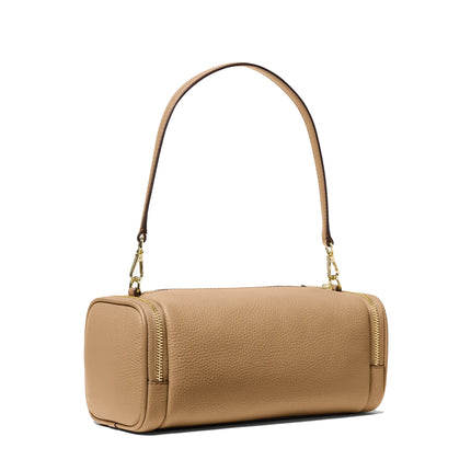 Michael Kors Women's Jet Set Travel Small Pebbled Leather Convertible Crossbody Bag Camel