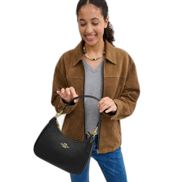 Coach Women's Teri Hobo Bag Gold/Black