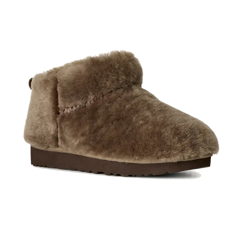 UGG Women's Classic Ultra Mini Fluffed Light Bronze