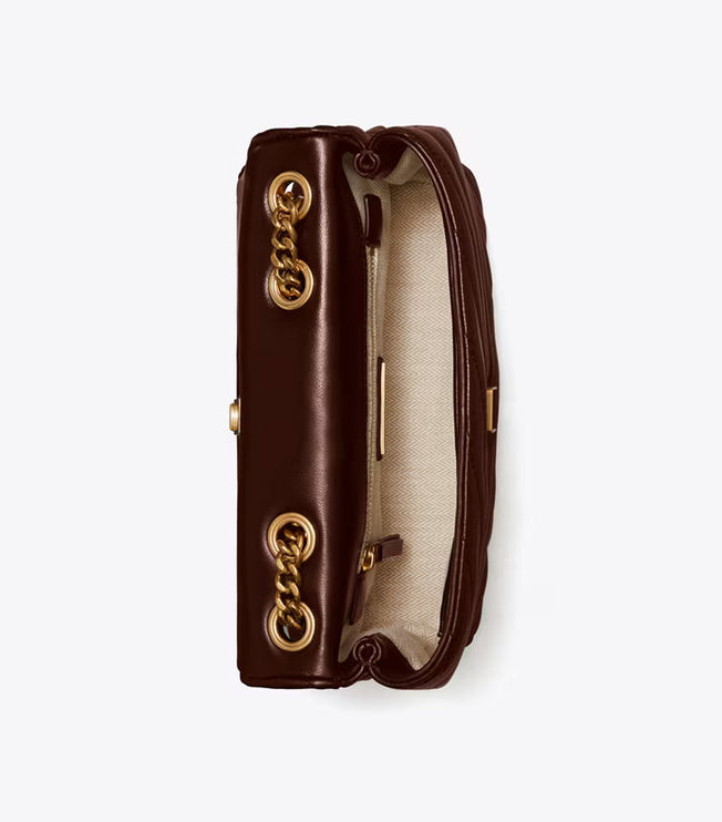 Tory Burch Women's Small Kira Chevron Convertible Shoulder Bag TEMPRANILLO