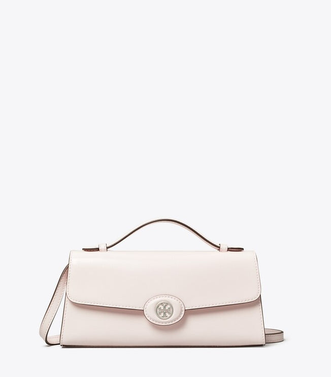 Tory Burch Women's Mini Robinson Spazzolato Crossbody Powder Pink