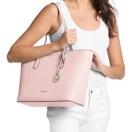Michael Kors Women's Arden Large Pebbled Leather Tote Bag Powder Blush/Gold