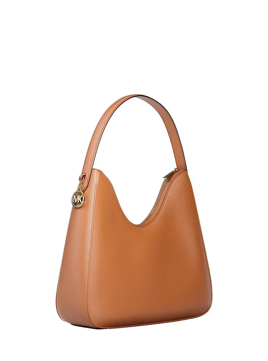 Michael Kors Women's Nayla Medium Pebbled Leather Shoulder Bag Luggage
