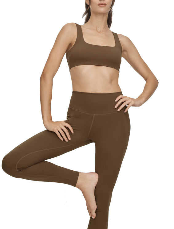 alo Women's ALO Softsculpt Precision Bra Java Brown