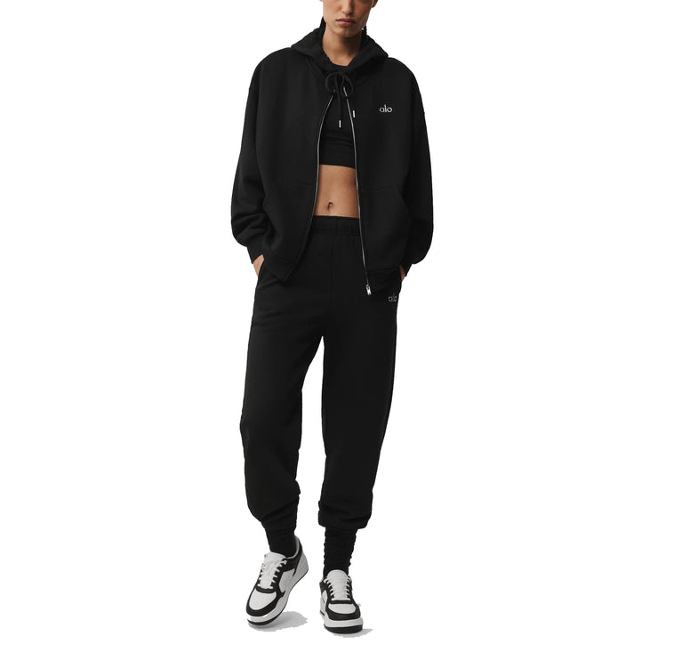 alo Women's Accolade Full Zip Hoodie Black