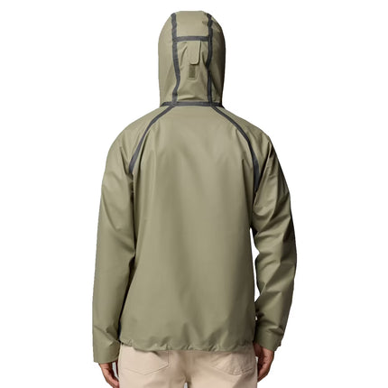 Columbia Men's Reign No Shine Rain Jacket Stone Green