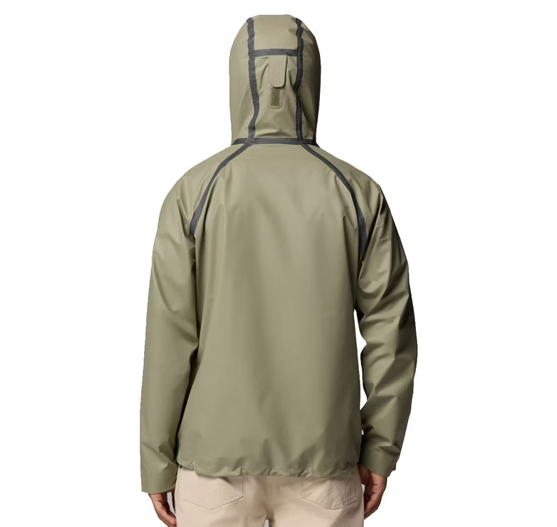Columbia Men's Reign No Shine Rain Jacket Stone Green