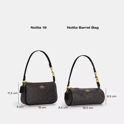 Coach Women's Nolita 19 In Signature Canvas Gold/Sand/Chalk