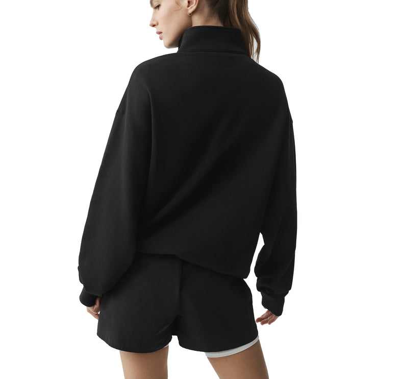 alo Women's Accolade 1/4 Zip Pullover Black
