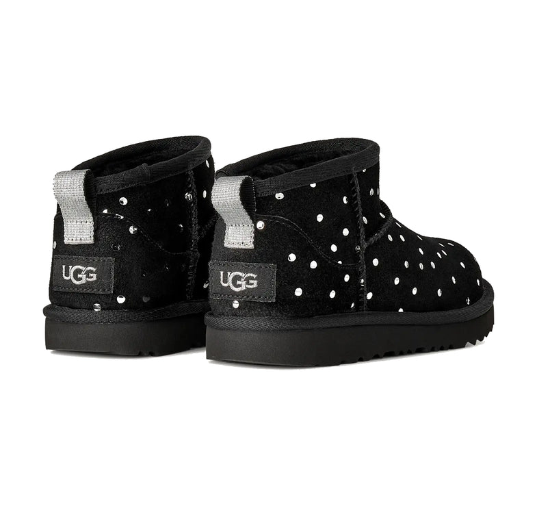 UGG Big Kids' Classic Ultra Mini Shiny Dots Black