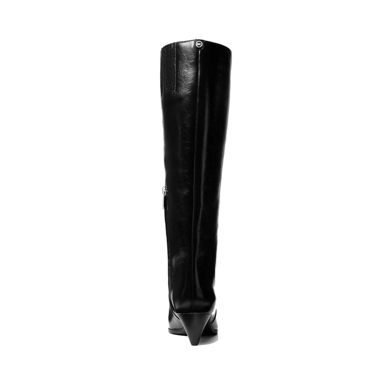 Michael Kors Women's Jayla Crinkled Leather Boot Black