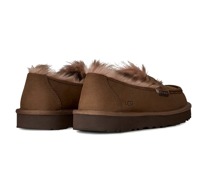 UGG Women's Ellis Nubuck Loafer Dark Chestnut