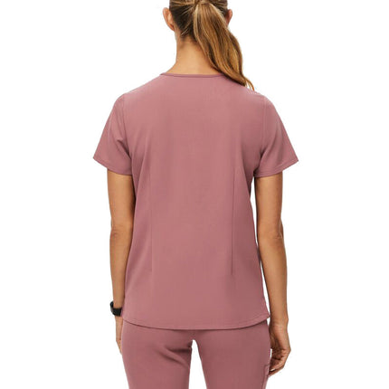 FIGS Women's Casma Three Pocket Scrub Top Mauve