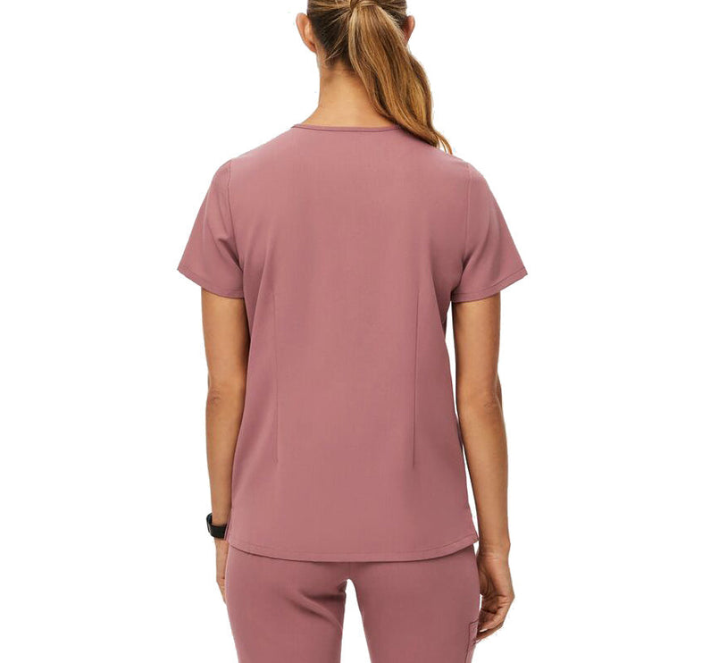 FIGS Women's Casma Three Pocket Scrub Top Mauve