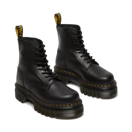 Dr. Martens Unisex Audrick Nappa Leather Lux Platform Ankle Boots Black