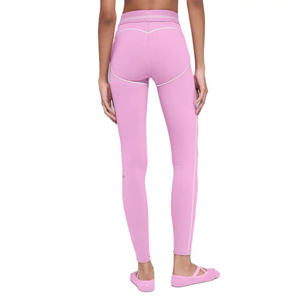 alo Women's Airbrush High-Waist 7/8 Heart Throb Legging Candy Heart Pink/White