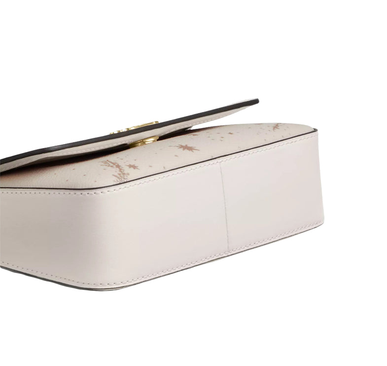 Coach Women's Mini Josie Top Handle Bag With Star Print Gold/Chalk Multi