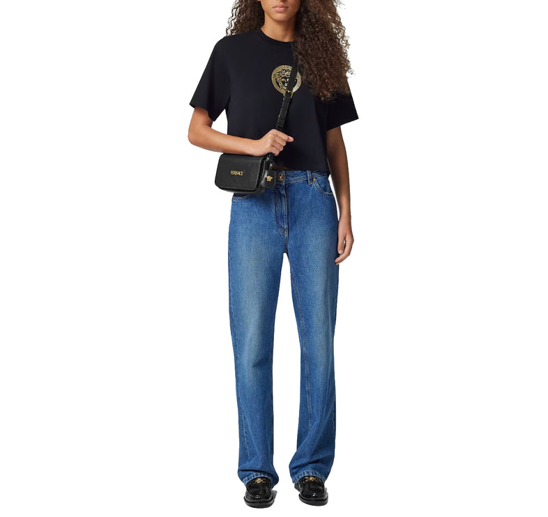 Versace Women's Versace Tag Nappa Mini Bag Black