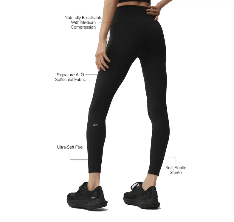 alo Women's Softsculpt High-Waist 7/8 Legging Black
