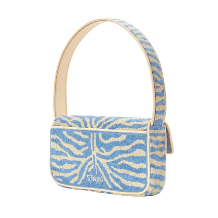 STAUD Women's Tommy Beaded Bag Light Blue Cream
