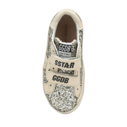 Golden Goose Grade School Old Sneakers with Platinum/Cream Glitter