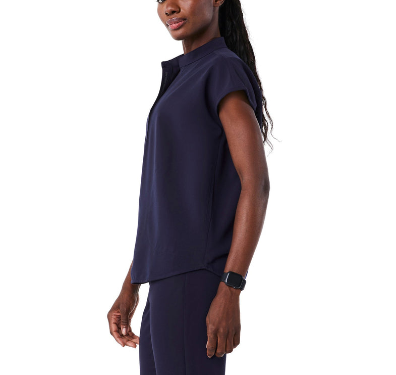 FIGS Women's Rafaela Oversized Scrub Top Navy