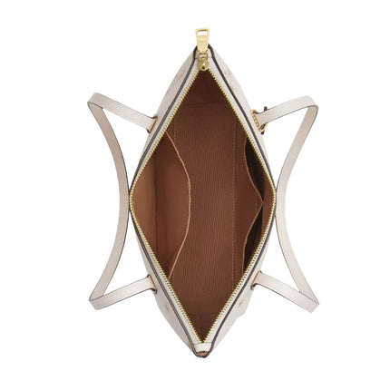 Coach Women's Fiona Zip Tote Bag With Star Print Gold/Chalk Multi