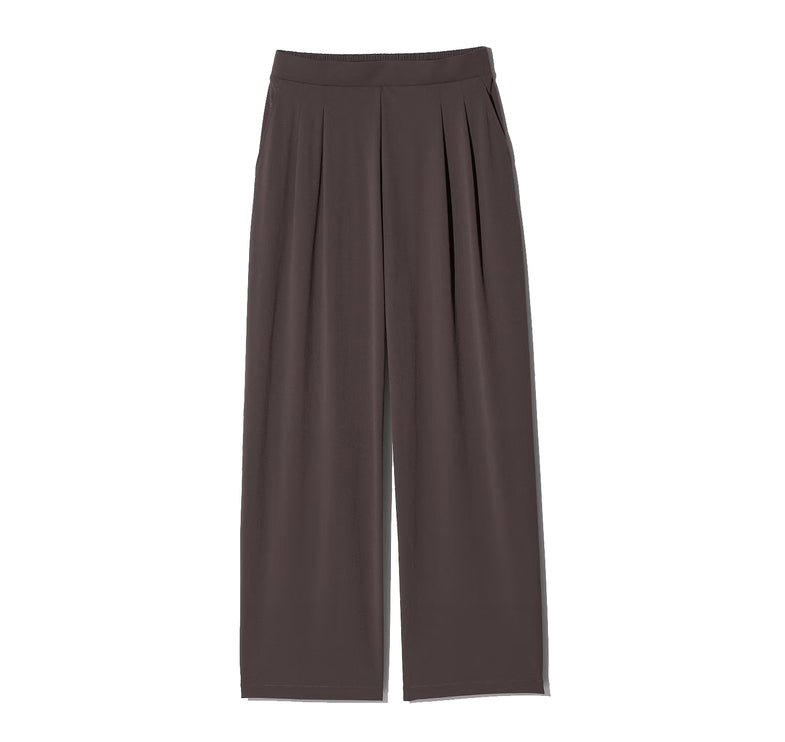 Uniqlo Women's Extra Stretch Active Wide Pants 39 Dark Brown