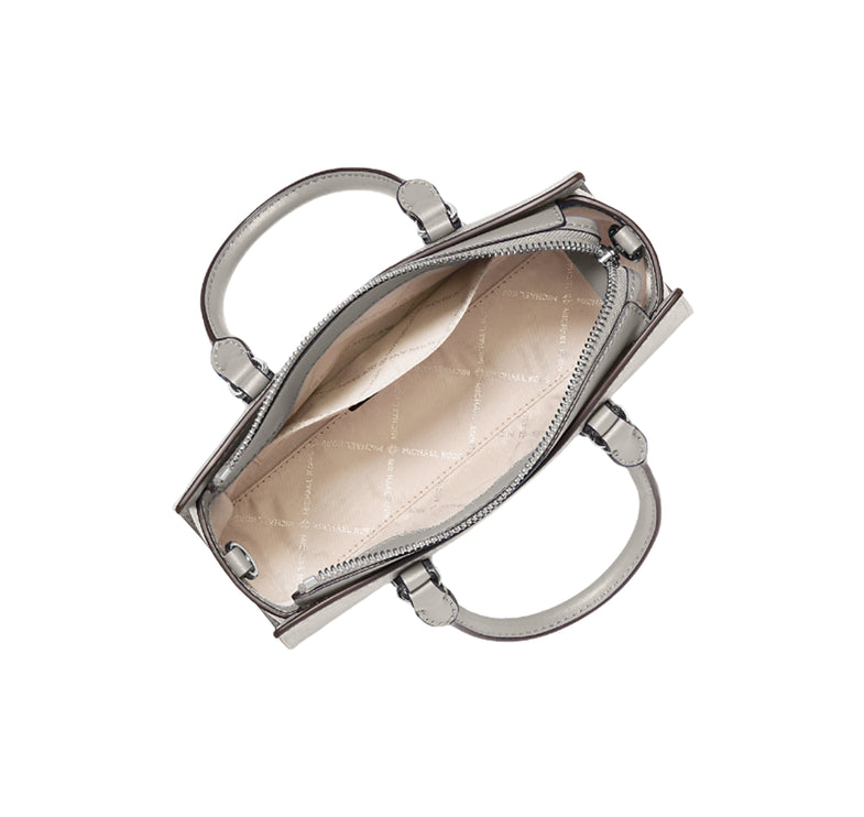 Michael Kors Women's Arden Small Signature Logo Messenger Bag Pearl Grey