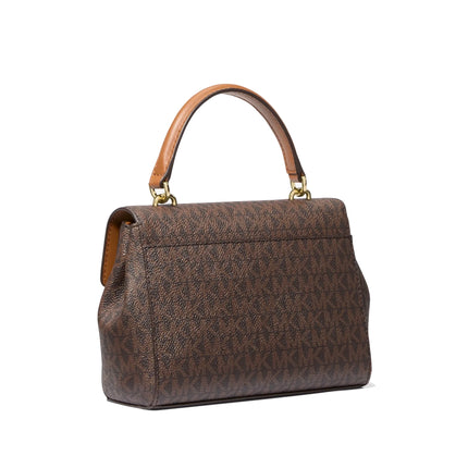 Michael Kors Women's Ava Extra-Small Signature Logo Crossbody Bag Brown/Acorn