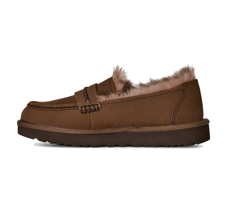 UGG Women's Ellis Nubuck Loafer Dark Chestnut