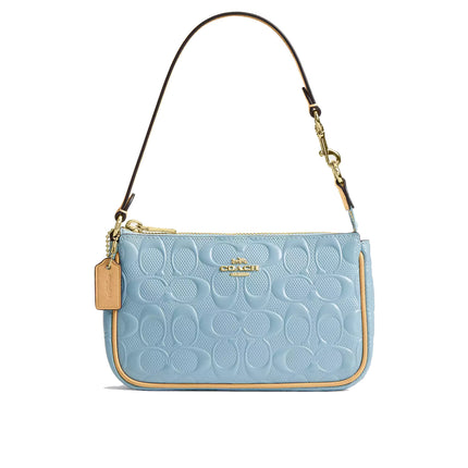 Coach Women's Nolita 19 In Signature Leather With Charms Gold/Light Blue