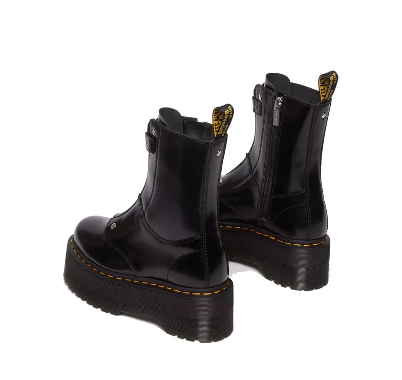 Dr. Martens Women's Jetta Hi Max Buttero Leather Platform Boots Black