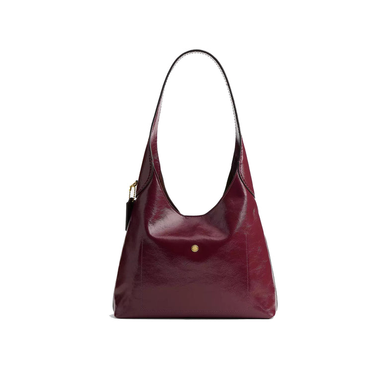 Coach Women's Brooklyn Shoulder Bag 28 Brass/Dark Cherry