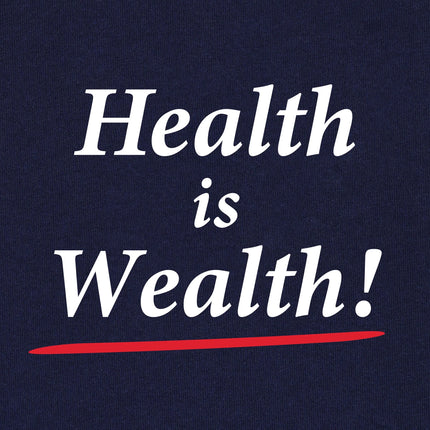 Sporty & Rich Women's Health is Wealth T-Shirt Navy/White/Fire Red