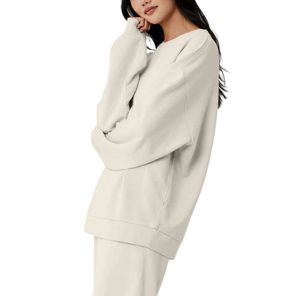 alo Women's Chill Crew Neck Pullover Bone