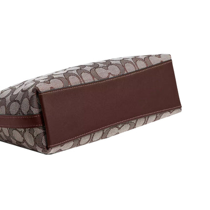 Coach Women's Juliet Shoulder Bag 25 In Signature Jacquard Brass/Oak Maple