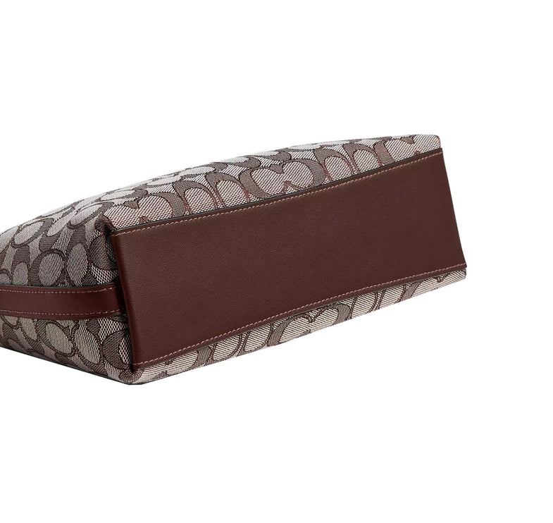 Coach Women's Juliet Shoulder Bag 25 In Signature Jacquard Brass/Oak Maple