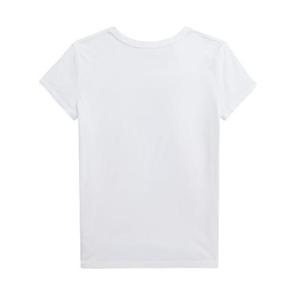 Polo Ralph Lauren Girl's Polo Bear Cotton Jersey Tee White