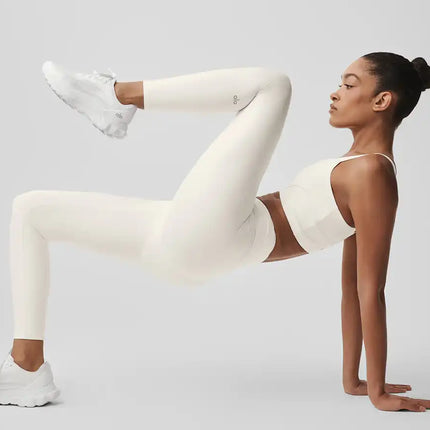 alo Women's Airlift High-Waist 7/8 Horizon Legging Ivory