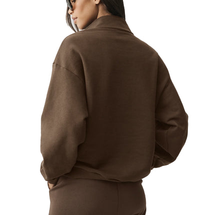 alo Women's Accolade 1/4 Zip Pullover Espresso
