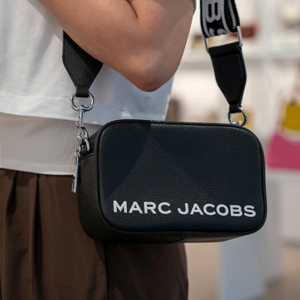 Marc Jacobs Women's Flash Leather Crossbody Bag Colorblock White/Black