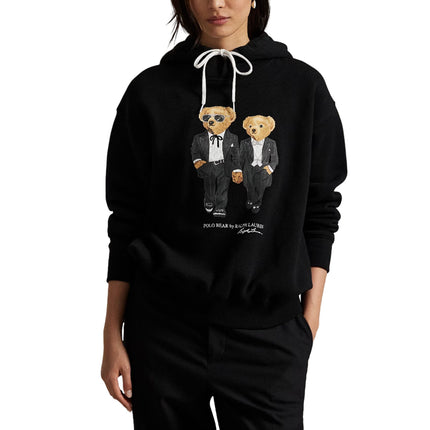 Polo Ralph Lauren Women's The Ralph & Ricky Tuxedo Bear Hoodie Polo Black