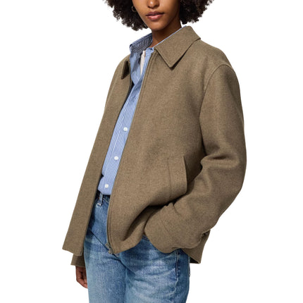 Uniqlo Unisex Single Collar Short Blouson 34 Brown