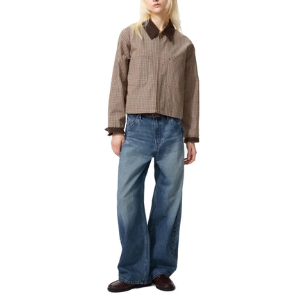 Uniqlo Unisex Zip Up Short Jacket | Check 34 Brown