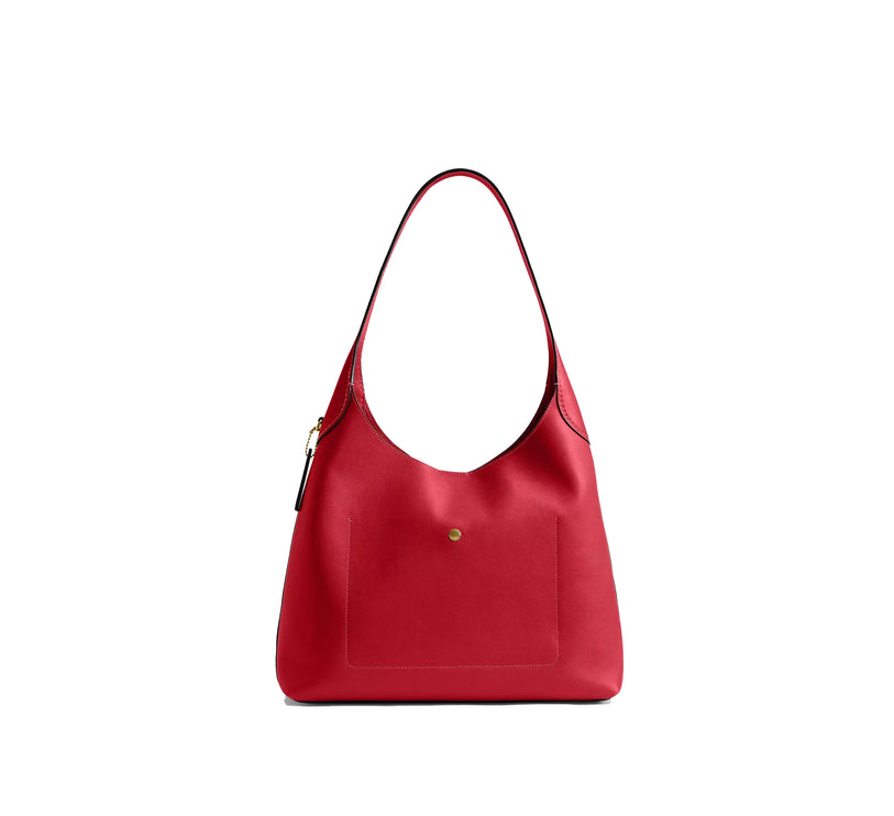 Coach Women's Brooklyn Shoulder Bag 34 Brass/Scarlet