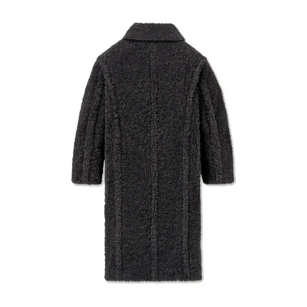 UGG Women's Gertrude Long Teddy Coat II Ink